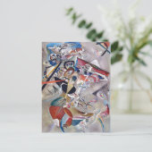 Carte Postale Art Abstrait moderne en Gris Kandinsky (Debout devant)