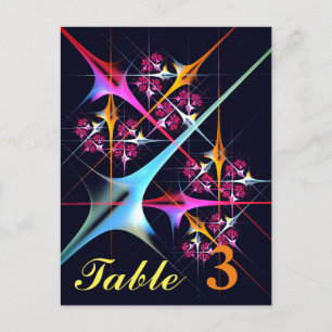 Carte Postale Art abstrait moderne floral rose motif couleur #01