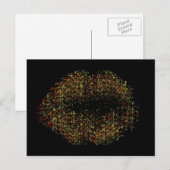 Carte Postale Art abstrait moderne lèvres #6 (Devant / Derrière)