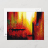 Carte Postale Art Abstrait moderne Modèle de peinture acrylique (Devant / Derrière)