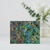 Carte Postale Art abstrait multicolore griffonné (Debout devant)