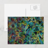 Carte Postale Art abstrait multicolore griffonné (Devant / Derrière)