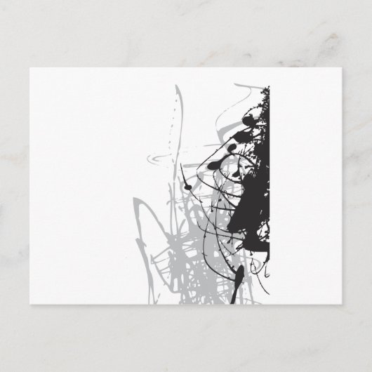 Carte Postale art abstrait noir et blanc vo1 (Devant)