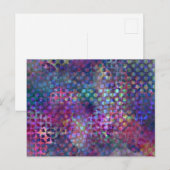 Carte Postale Art abstrait numérique multicolore (Devant / Derrière)
