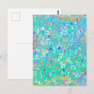 Carte Postale Art abstrait : Petites créatures marines