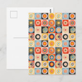 Carte Postale Art Abstrait rétro dans le style de Hilma af Klint (Devant / Derrière)