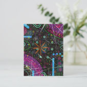 Carte Postale Art abstrait : Satellite (Debout devant)