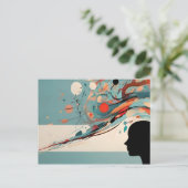 Carte Postale Art abstrait sur la santé mentale (Debout devant)