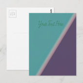 Carte Postale Art Abstrait Turquoise violet (Devant / Derrière)