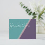 Carte Postale Art Abstrait Turquoise violet (Debout devant)