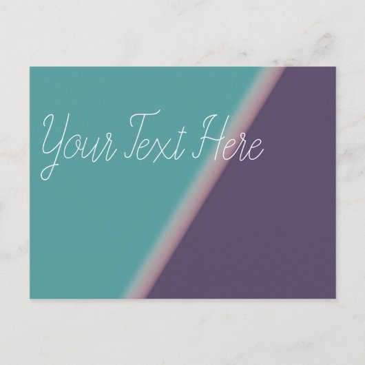 Carte Postale Art Abstrait Turquoise violet (Devant)