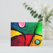 Carte Postale Art Acrylique Abstrait super (Debout devant)