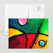 Carte Postale Art Acrylique Abstrait super (Devant / Derrière)