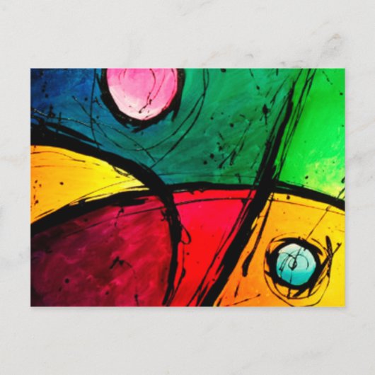 Carte Postale Art Acrylique Abstrait super (Devant)