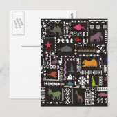Carte Postale Art africain abstrait coloré (Devant / Derrière)