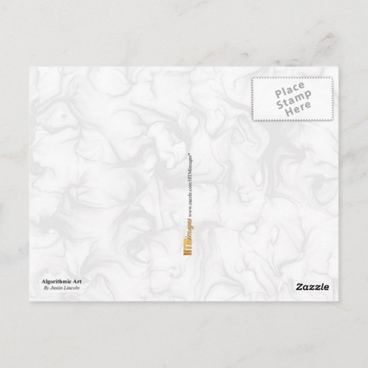 Carte Postale Art algorithmique Abstrait (Dos)