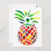 Carte Postale Art ananas funky (Devant / Derrière)