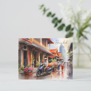 Carte Postale art aquarelle Bangkok