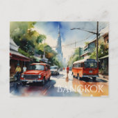 Carte Postale art aquarelle Bangkok (Devant)