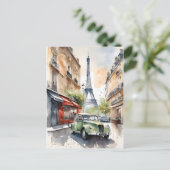 Carte Postale art aquarelle de Paris (Debout devant)