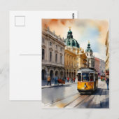 Carte Postale art aquarelle de Vienne (Devant / Derrière)