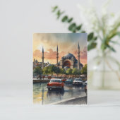 Carte Postale art aquarelle Istanbul (Debout devant)