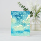 Carte Postale Art Aquarelle Nuages (Debout devant)