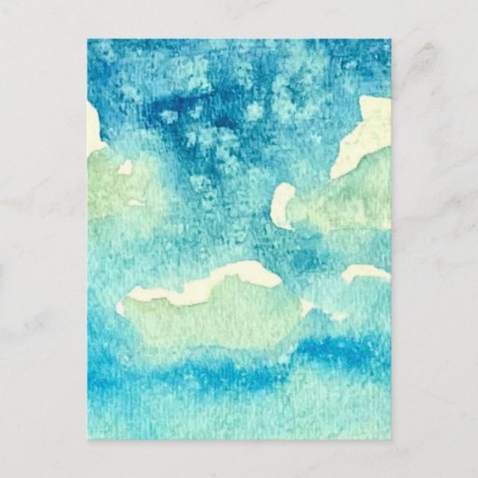 Carte Postale Art Aquarelle Nuages (Devant)