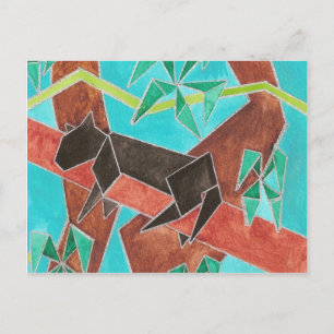 Carte Postale Art aquarelle Panther