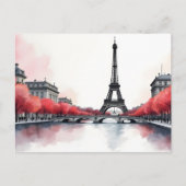 Carte Postale art aquarelle Paris (Devant)