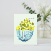 Carte Postale art aquarelle raisins fruit (Debout devant)