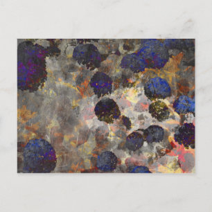 Carte Postale Art arrière - plan numérique de fleurs / motif de