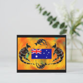 CARTE POSTALE ART AUSTRALIEN (Debout devant)
