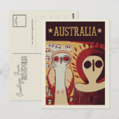 Carte Postale Art australien aborigène en Australie (Devant / Derrière)