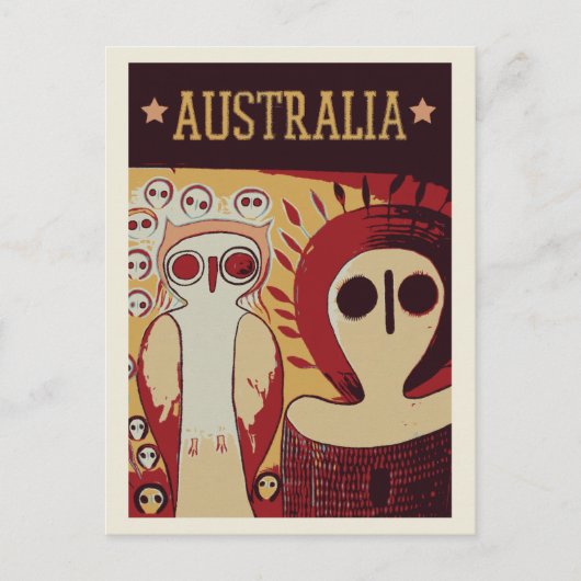 Carte Postale Art australien aborigène en Australie (Devant)
