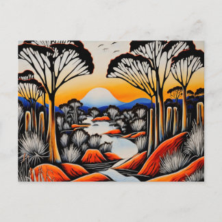 Carte Postale Art australien Outback