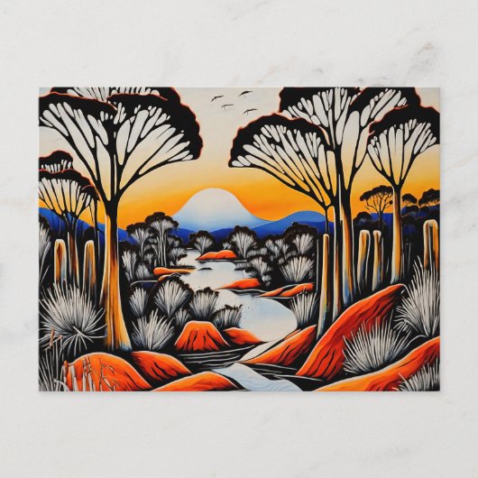 Carte Postale Art australien Outback (Devant)