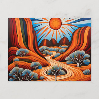 Carte Postale Art australien Outback