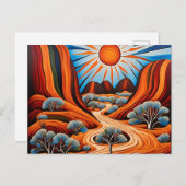 Carte Postale Art australien Outback (Devant / Derrière)