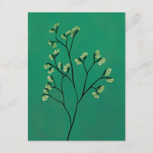 Carte Postale Art botanique minimaliste Plante vert de printemps