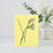 Carte Postale Art bouddhiste fleur Zen Lotus rose (Debout devant)