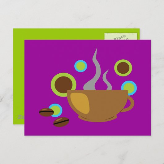 Carte Postale Art Café Pop (Devant / Derrière)