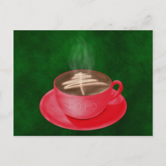 Carte Postale Art Cappuccino de Noël (Devant)