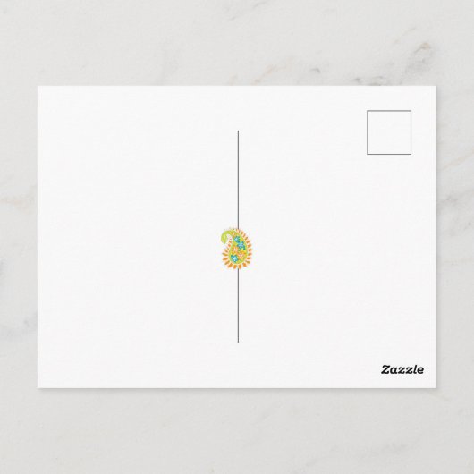 Carte Postale art, cercle, événement, design floral, police, mot (Dos)