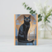 Carte Postale art chat (Debout devant)