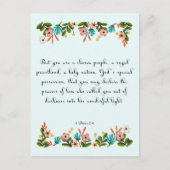 Carte Postale Art chrétien cool - 1 Pierre 2:9 (Devant)