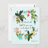 Carte Postale Art chrétien cool - Exode 14:14 (Devant / Derrière)