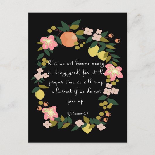 Carte Postale Art chrétien cool - Galates 6:9 (Devant)