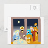 Carte Postale Art chrétien de la crèche (Devant / Derrière)