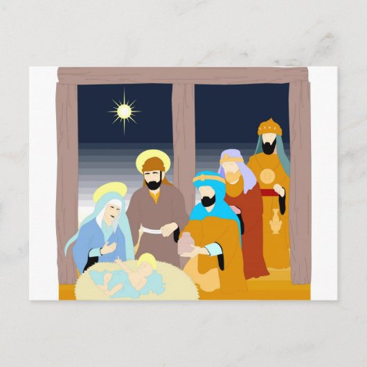 Carte Postale Art chrétien de la crèche (Devant)